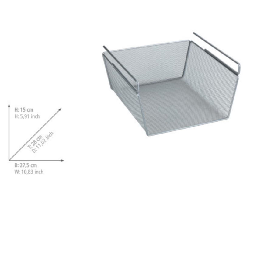 WENKO 53142100 - Cestino 27,5 x 28 cm argento