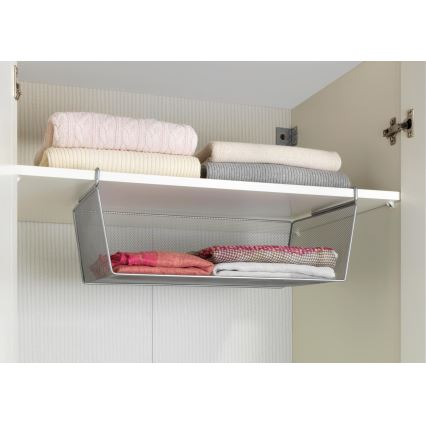 WENKO 53143100 - Cestino 49x28 cm argento