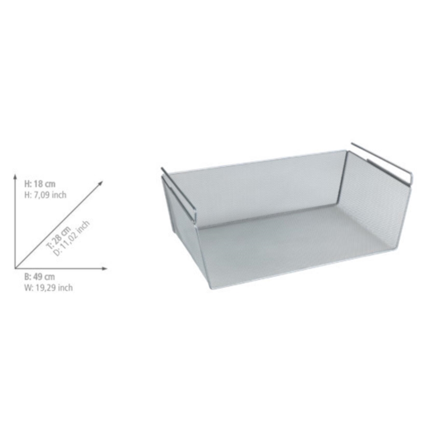 WENKO 53143100 - Cestino 49x28 cm argento