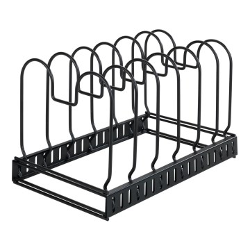 WENKO 53149100 - Porta coperchi e padelle 18x18 cm nero