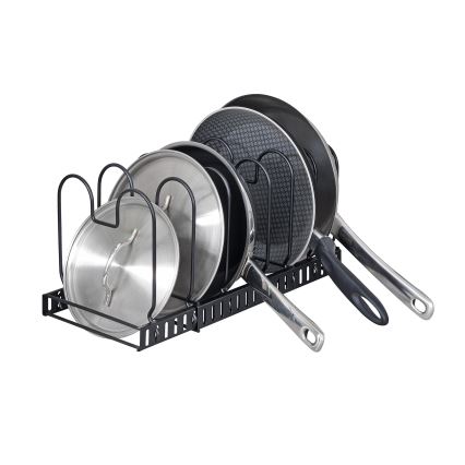 WENKO 53149100 - Porta coperchi e padelle 18x18 cm nero