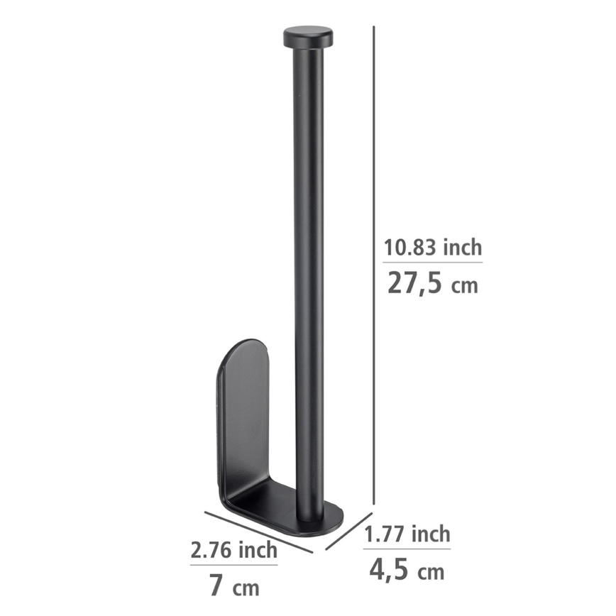 WENKO 53214100 - Portarotolo NIO 27,5x7 cm nero