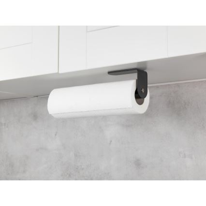 WENKO 53214100 - Portarotolo NIO 27,5x7 cm nero