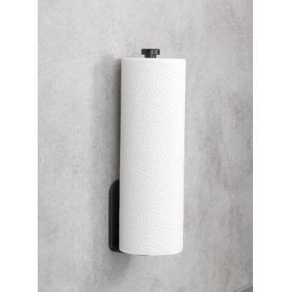 WENKO 53214100 - Portarotolo NIO 27,5x7 cm nero