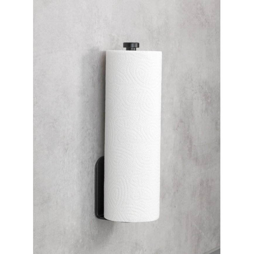 WENKO 53214100 - Portarotolo NIO 27,5x7 cm nero