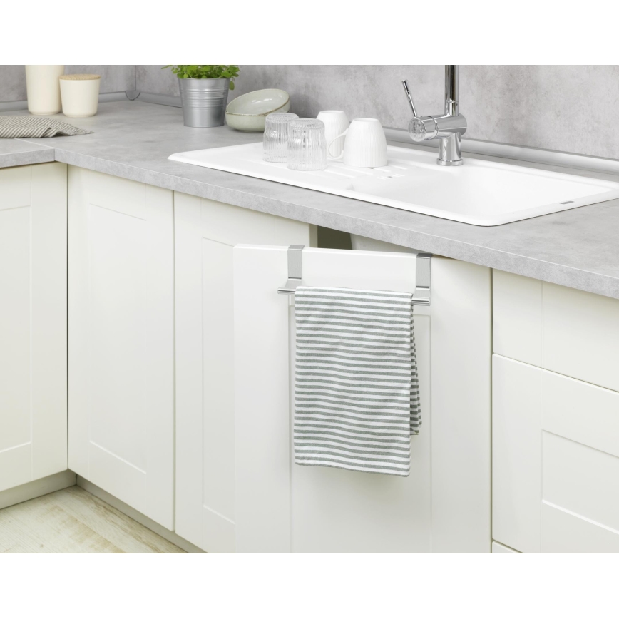 WENKO 53245100 - Portasciugamani TELESCOPE 7x6 cm argento/nero