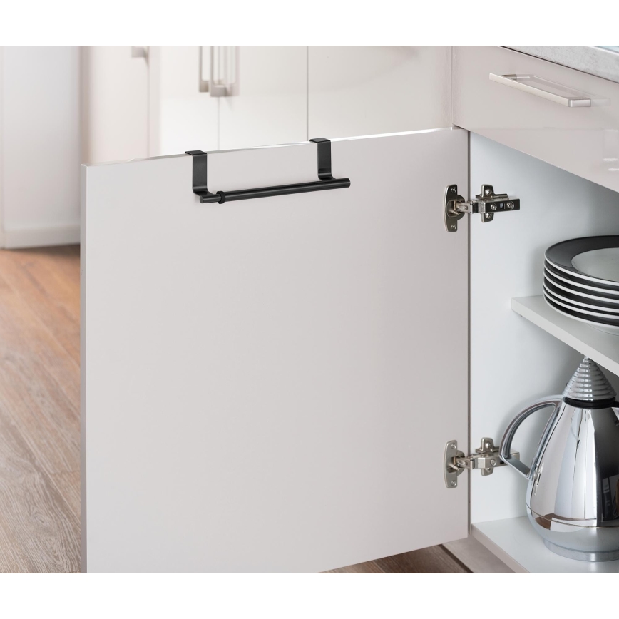 WENKO 53247100 - Porta asciugamani 36-60 cm acciaio inox/nero