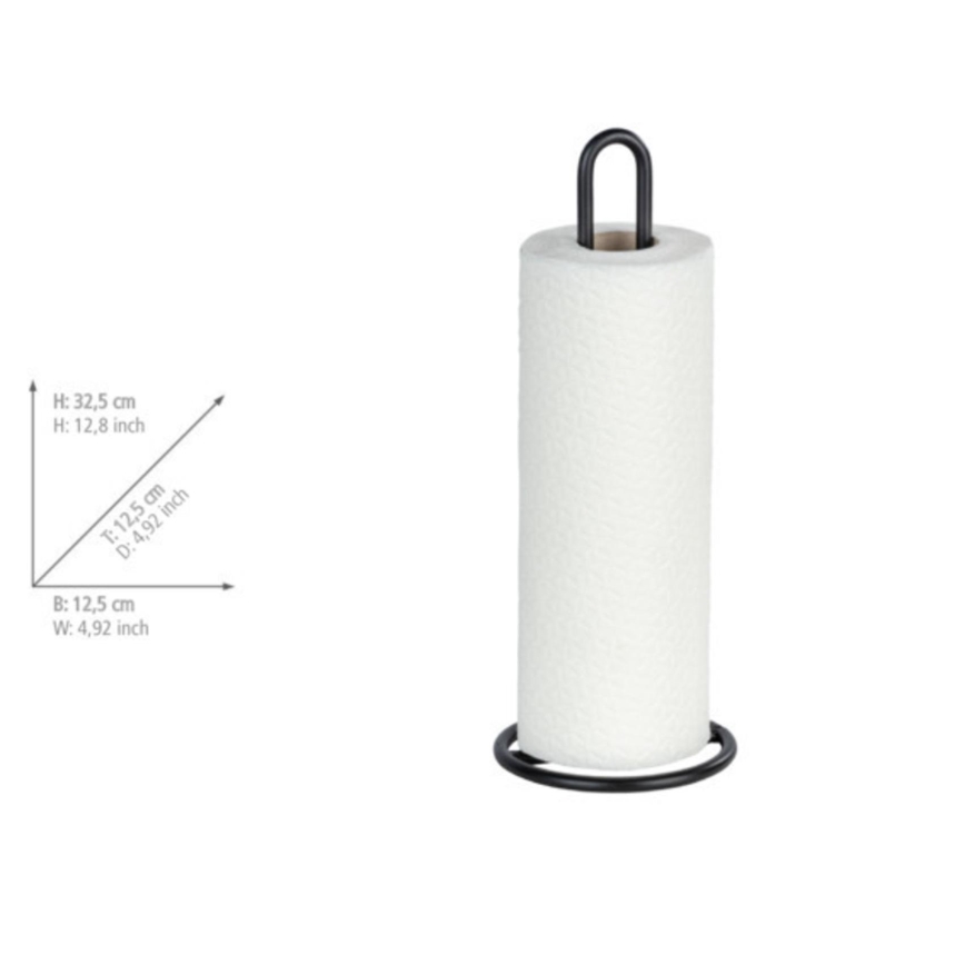 WENKO 53256100 - Porta asciugamani da cucina 12,5x32,5 cm nero