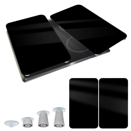 WENKO 53898100 - Piastra di copertura 52x30 cm nera/grigia/trasparente