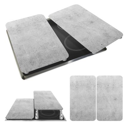 WENKO 53906100 - Copri piano cottura 30x52 cm grigio/trasparente