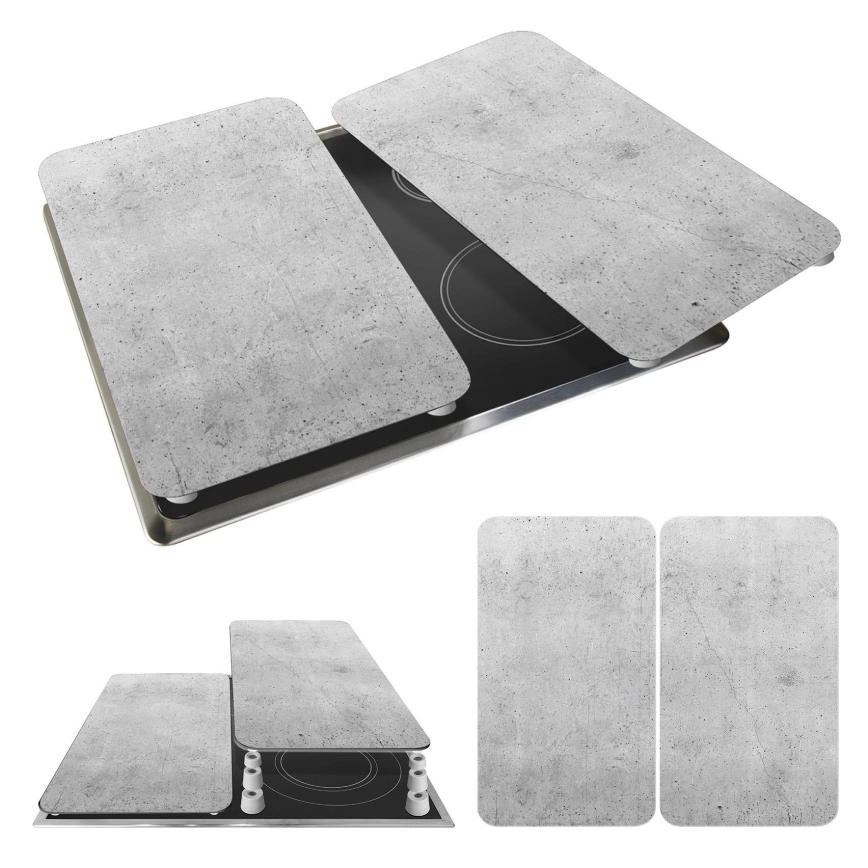 WENKO 53906100 - Copri piano cottura 30x52 cm grigio/trasparente