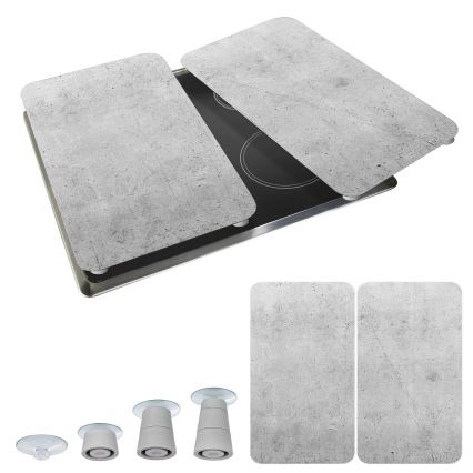 WENKO 53906100 - Copri piano cottura 30x52 cm grigio/trasparente