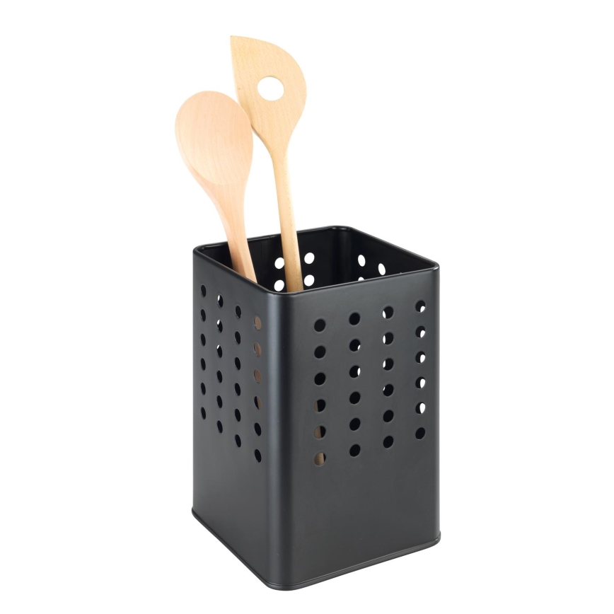 WENKO 54017100 - Portaposate SILIO 11,5 x 16,5 cm nero