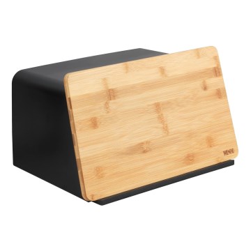 WENKO 54098100 - Portapane KUBO 35x26,5 cm nero/marrone