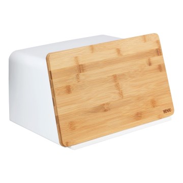 WENKO 54099100 - Portapane KUBO 35x26,5 cm bianco/marrone