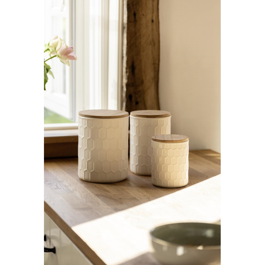 WENKO 54222100 - Scatola MAYA 13x17 cm bianco/marrone