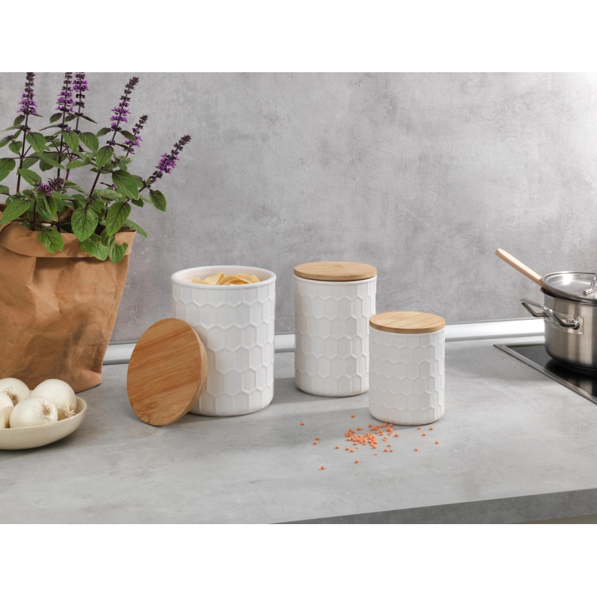 WENKO 54222100 - Scatola MAYA 13x17 cm bianco/marrone