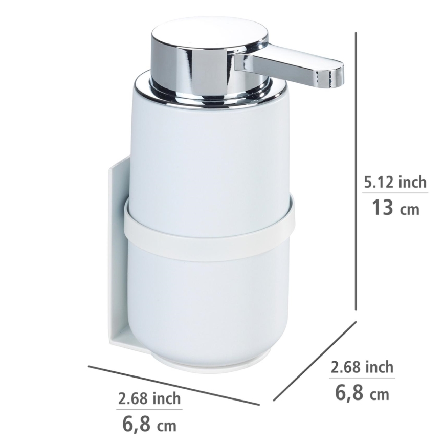 WENKO 54655100 - Dispenser per sapone WOYA 250 ml bianco/cromo lucido