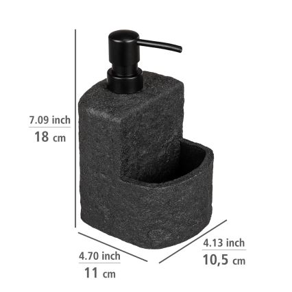 WENKO 54667100 - Dispenser di sapone FESTIVAL 10,5x18 cm nero