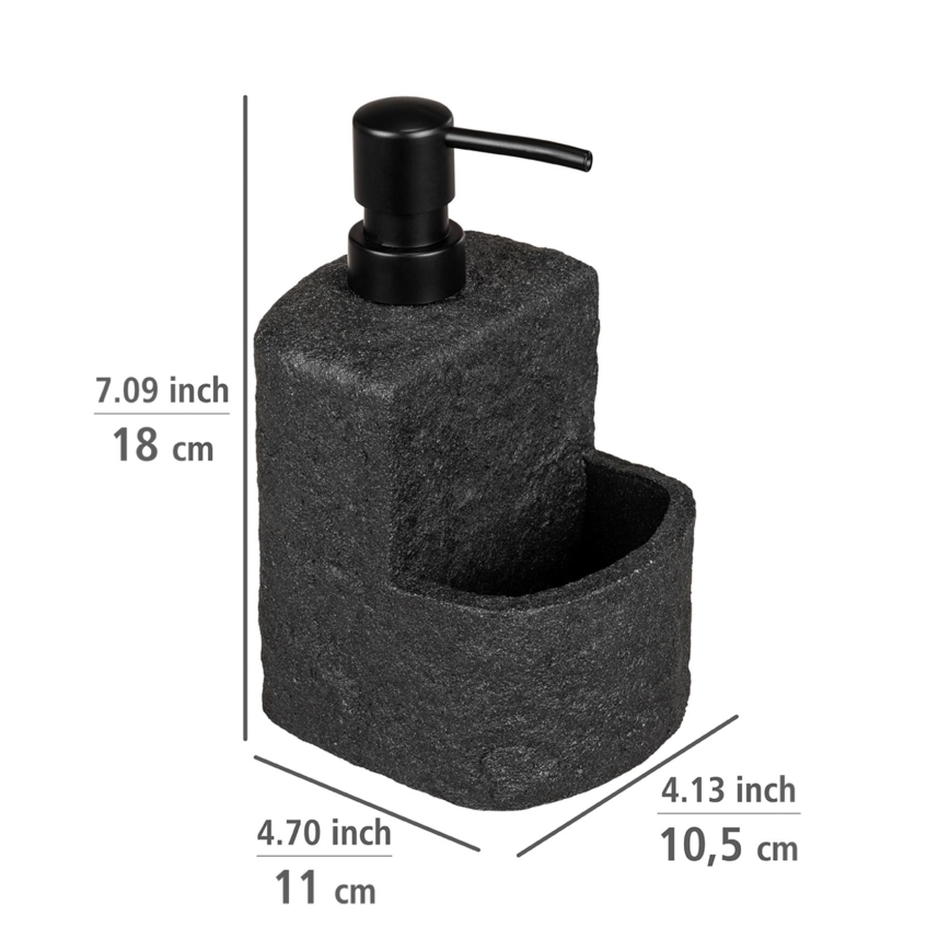 WENKO 54667100 - Dispenser di sapone FESTIVAL 10,5x18 cm nero