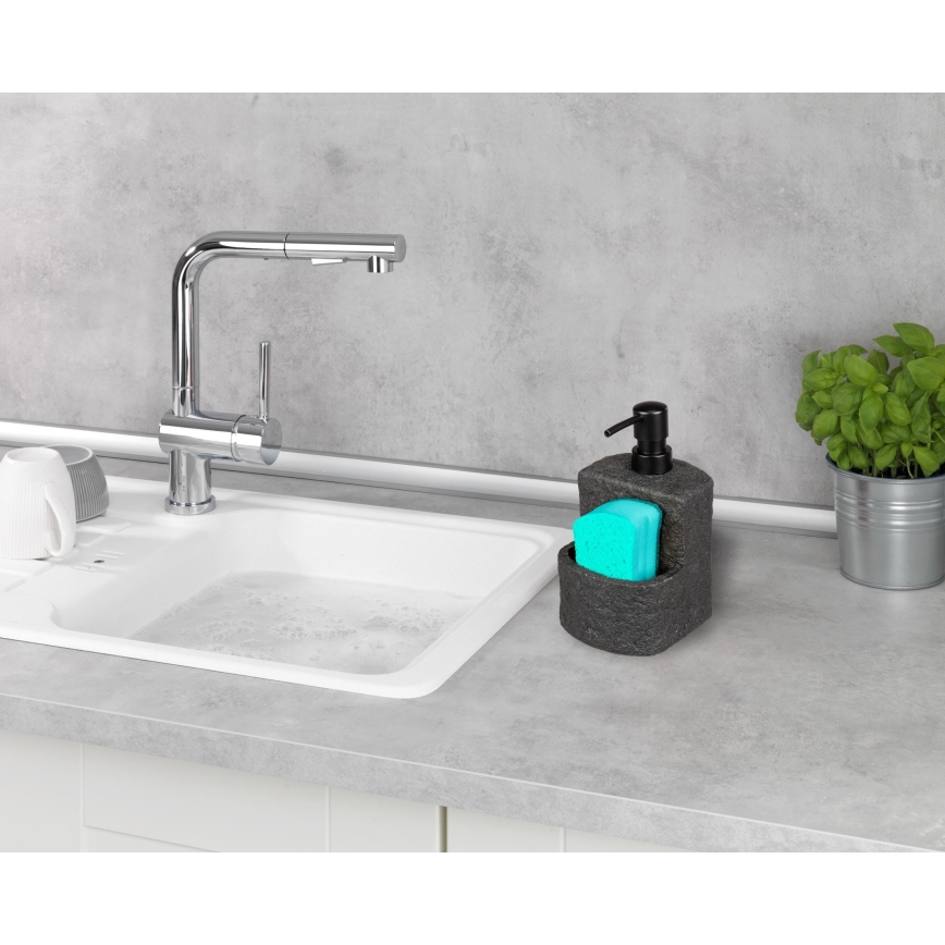 WENKO 54667100 - Dispenser di sapone FESTIVAL 10,5x18 cm nero