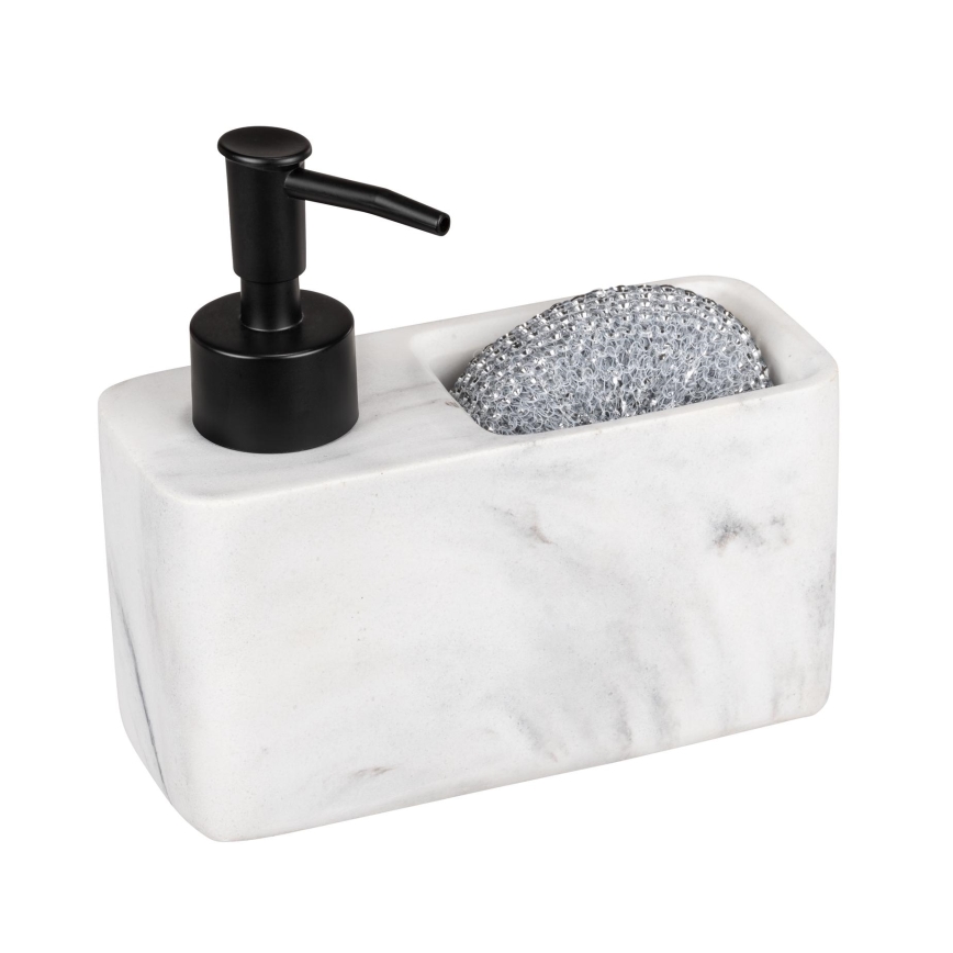 WENKO 54668100 - Dispenser per sapone RESA 14,5x14,3 cm bianco/nero