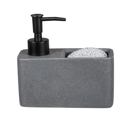 WENKO 54669100 - Dispenser di sapone RESA 14,5x14,3 cm grigio/nero