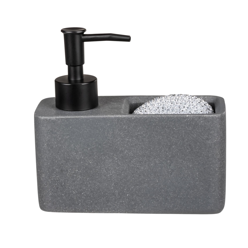 WENKO 54669100 - Dispenser di sapone RESA 14,5x14,3 cm grigio/nero