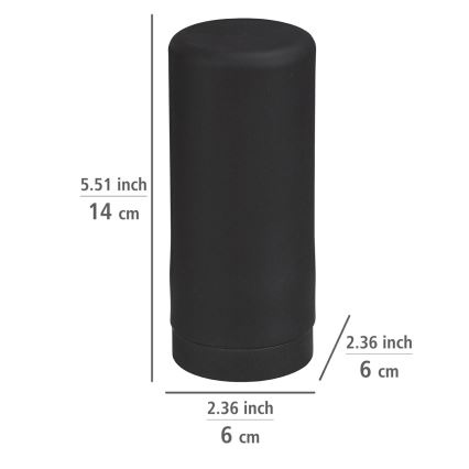 WENKO 54675100 - Dispenser per sapone EASY SQUEEZ-E 6x14 cm nero