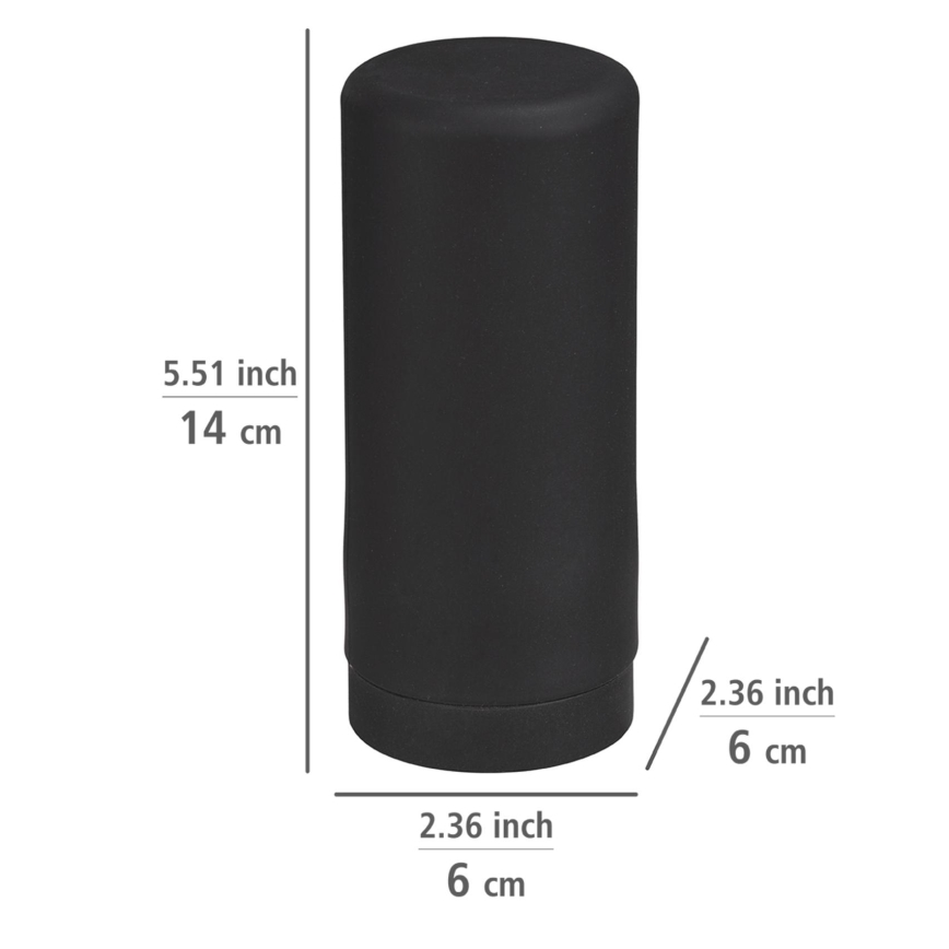 WENKO 54675100 - Dispenser per sapone EASY SQUEEZ-E 6x14 cm nero