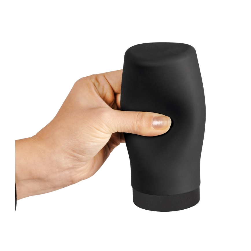 WENKO 54675100 - Dispenser per sapone EASY SQUEEZ-E 6x14 cm nero