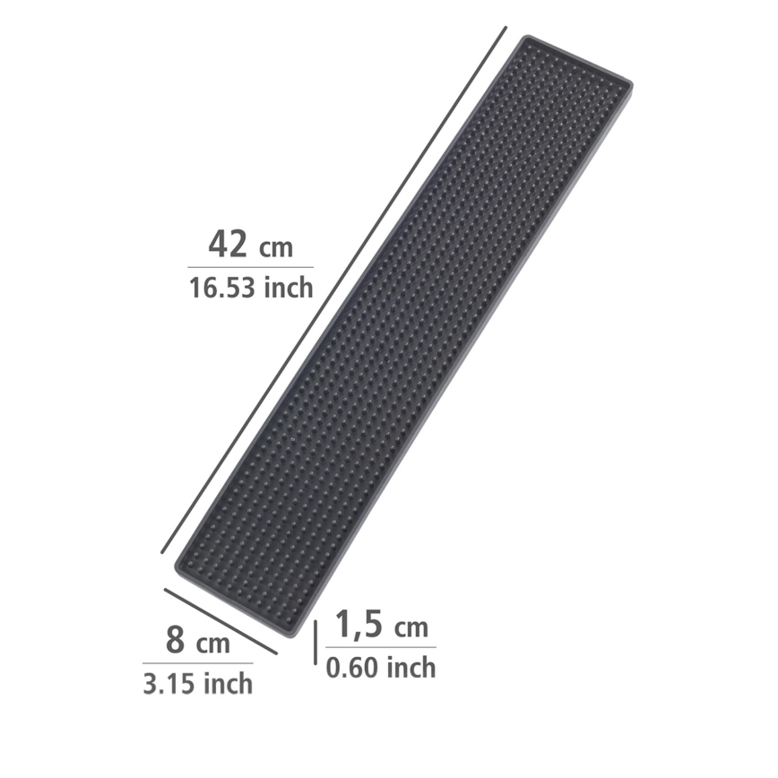 WENKO 54700100 - Vassoio raccogligocce 42x8 cm nero