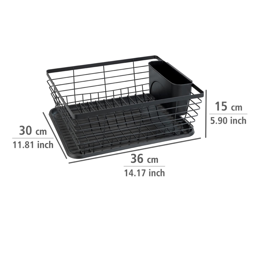 WENKO 54766100 - Scolapiatti BLACK OUTDOOR KITCHEN 36x30 cm nero/nero