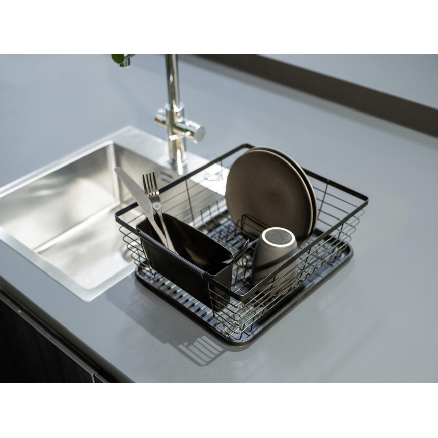 WENKO 54766100 - Scolapiatti BLACK OUTDOOR KITCHEN 36x30 cm nero/nero