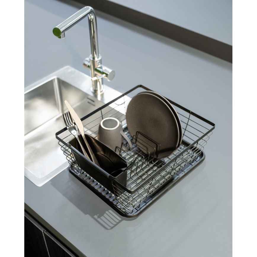 WENKO 54766100 - Scolapiatti BLACK OUTDOOR KITCHEN 36x30 cm nero/nero