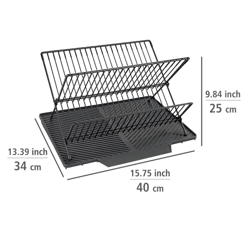 WENKO 54771100 - Scolapiatti NELIA 34x40 cm nero
