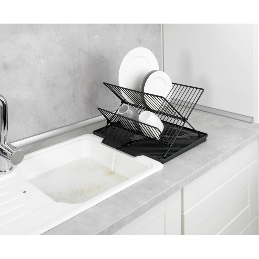 WENKO 54771100 - Scolapiatti NELIA 34x40 cm nero