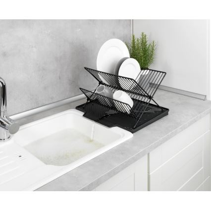 WENKO 54771100 - Scolapiatti NELIA 34x40 cm nero