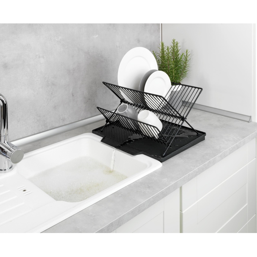 WENKO 54771100 - Scolapiatti NELIA 34x40 cm nero