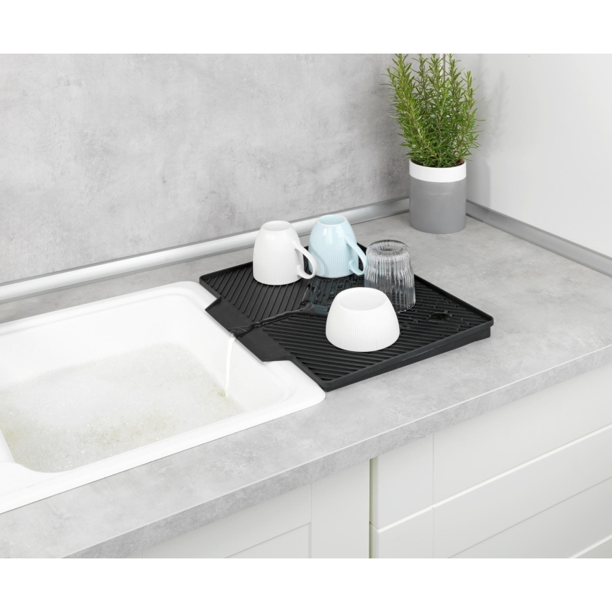 WENKO 54771100 - Scolapiatti NELIA 34x40 cm nero