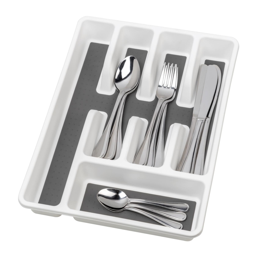 WENKO 54788100 - Portaposate 26,5x36,5 cm bianco/grigio