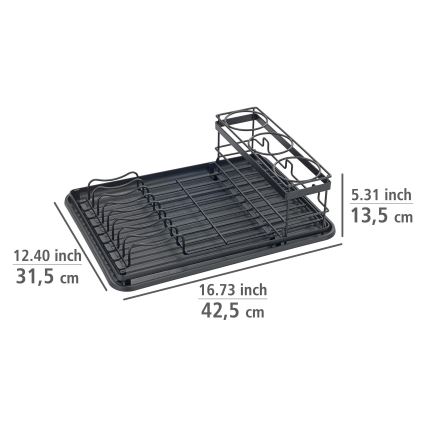 WENKO 54798100 - Scolapiatti AMY 42,5x31,5 cm nero