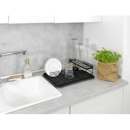 WENKO 54798100 - Scolapiatti AMY 42,5x31,5 cm nero