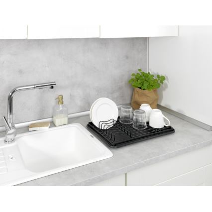 WENKO 54798100 - Scolapiatti AMY 42,5x31,5 cm nero
