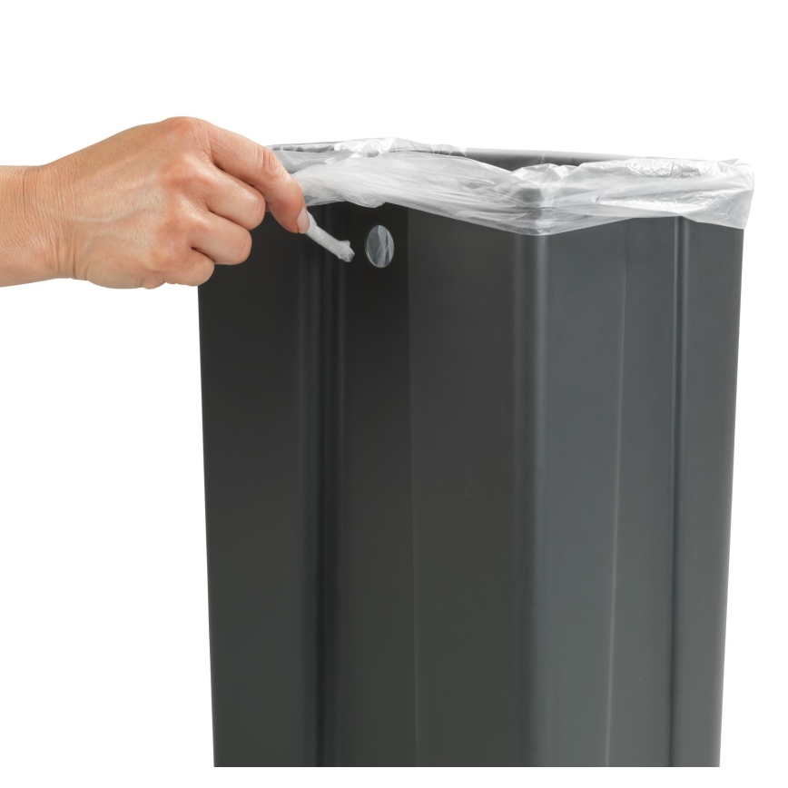 WENKO 54903100 - Cestino montabile sulla porta 26x36,5 cm grigio/argento