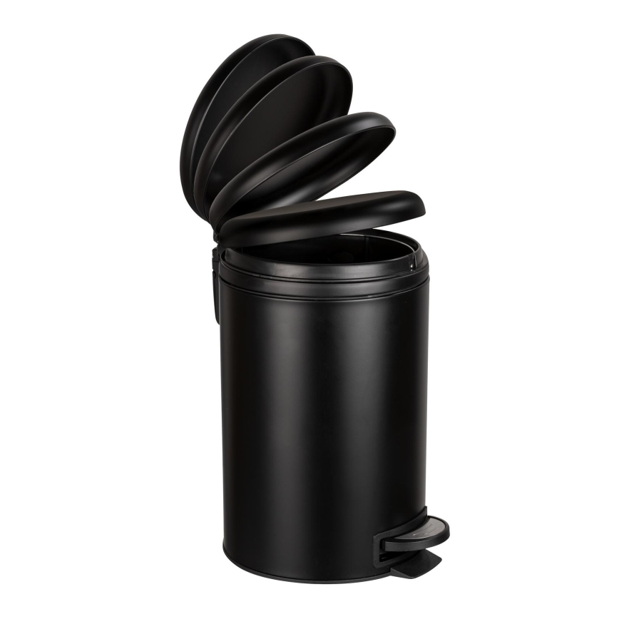 WENKO 54913100 - Cestino portarifiuti LEMAN 25x38 cm nero