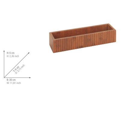 WENKO 54942100 - Contenitori per spezie MERA 30x8 cm marrone