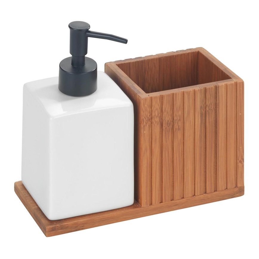 WENKO 54944100 - Dispenser per sapone MERA 18,5x17 cm marrone