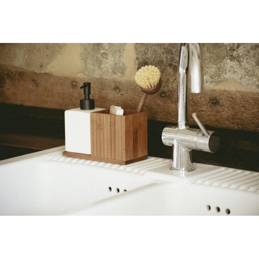 WENKO 54944100 - Dispenser per sapone MERA 18,5x17 cm marrone