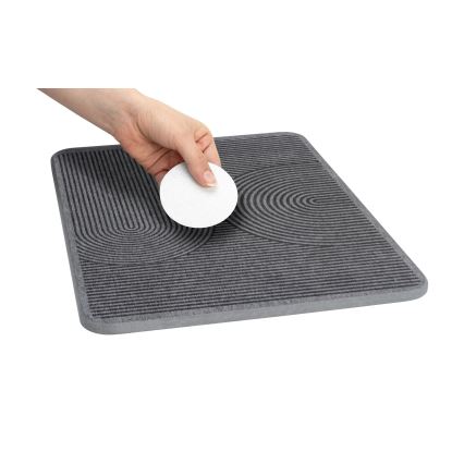 WENKO 54955100 - Tappetino assorbente DAMON 40x30 cm diatomite/grigio